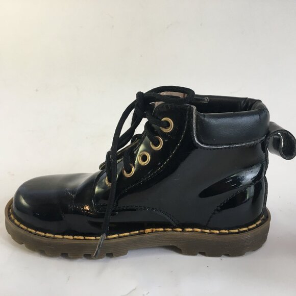Dr. Martens Air Wair Boots Patent Leather Youth Sz 11 Black Doc Martens England - Picture 9 of 13